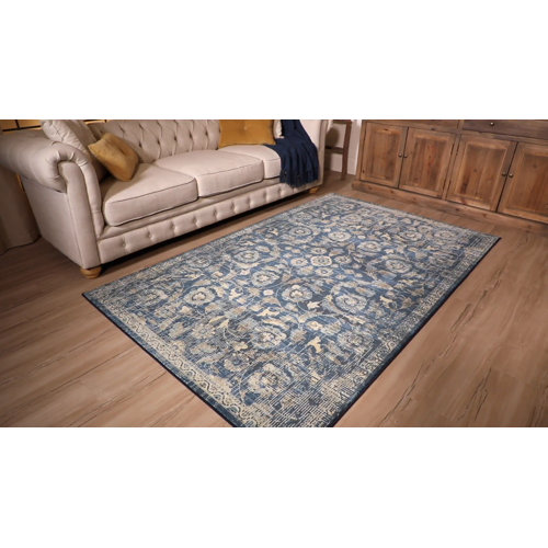 Humphrey Navy/Linen/Tan/Blue Rug & Reviews Birch Lane